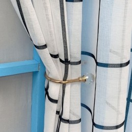 Tenda A Traliccio In Voile Su Misura, Tende Trasparenti Per Soggiorno E Camera Da Letto