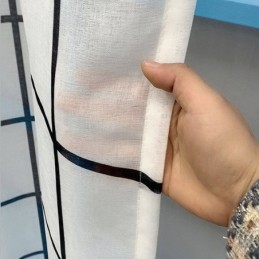Tenda A Traliccio In Voile Su Misura, Tende Trasparenti Per Soggiorno E Camera Da Letto
