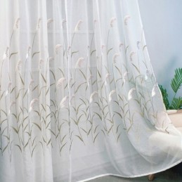 Tende Moderne In Tulle Ricamato, Trasparenti, In Voile, Per Soggiorno E Camera Da Letto