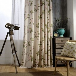 Tenda Rurale Americana Su Misura, Tessuto Di Cotone Protettivo Per L'Ambiente, Stampa Di Fiori Freschi.