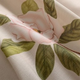 Tenda Rurale Americana Su Misura, Tessuto Di Cotone Protettivo Per L'Ambiente, Stampa Di Fiori Freschi.