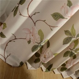 Tenda Rurale Americana Su Misura, Tessuto Di Cotone Protettivo Per L'Ambiente, Stampa Di Fiori Freschi.