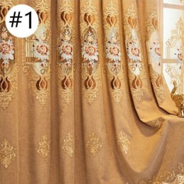 Tenda In Ciniglia Su Misura, Stile Europeo, Con Ricamo Floreale, Trattamento Per Finestre