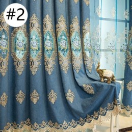 Tenda In Ciniglia Su Misura, Stile Europeo, Con Ricamo Floreale, Trattamento Per Finestre