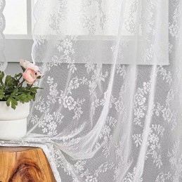 Tenda Moderna In Tulle Su Misura, Tenda Floreale In Voile Trasparente Per Soggiorno