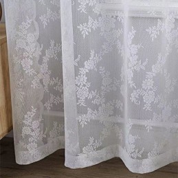 Tenda Moderna In Tulle Su Misura, Tenda Floreale In Voile Trasparente Per Soggiorno