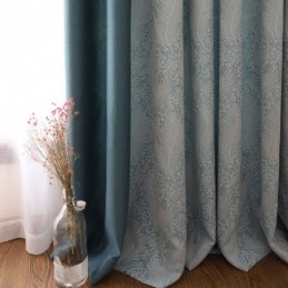 Tenda Oscurante Su Misura, Stile Europeo Semplice, In Morbido Cotone Blu Jacquard, Decorativa Per Camera Da Letto.