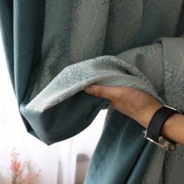 Tenda Oscurante Su Misura, Stile Europeo Semplice, In Morbido Cotone Blu Jacquard, Decorativa Per Camera Da Letto.