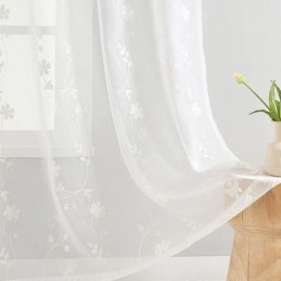 Tende Bianche Trasparenti, Tende Ricamate Per Finestre, Tende Su Misura, Tende Per Soggiorno, Camera Da Letto