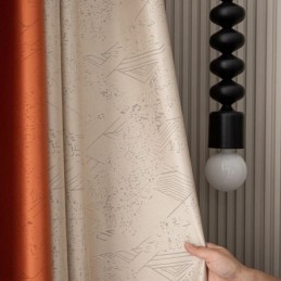 Tende Oscuranti Geometriche In Jacquard Per Il Soggiorno