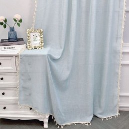 Tende In Tulle Tinta Unita, Tende Moderne In Voile Trasparenti, Tende Su Misura Per Soggiorno