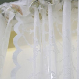 Tende Bianche Trasparenti Per Finestre, Tende In Voile Con Piante Per Soggiorno, Camera Da Letto