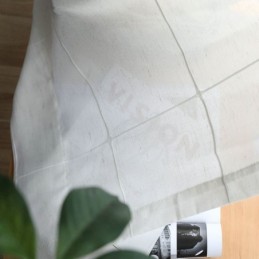 Tenda Trasparente Minimalista Su Misura, Pannello Grande In Voile Jacquard A Traliccio, Soggiorno.