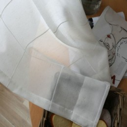 Tenda Trasparente Minimalista Su Misura, Pannello Grande In Voile Jacquard A Traliccio, Soggiorno.