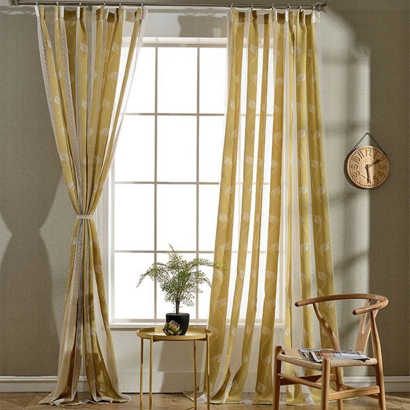Tende Moderne In Voile Con Foglie Trasparenti, Su Misura, Per Camera Da Letto E Soggiorno.