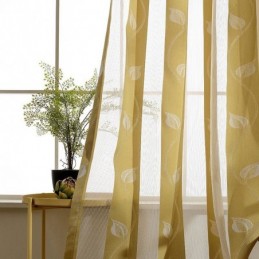 Tende Moderne In Voile Con Foglie Trasparenti, Su Misura, Per Camera Da Letto E Soggiorno.