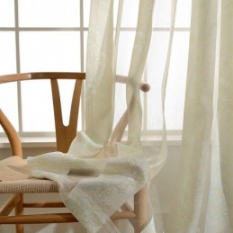 Tenda Moderna In Tulle Floreale Su Misura, Tenda Trasparente Per Soggiorno E Camera Da Letto
