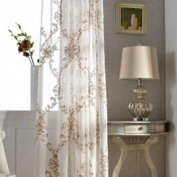 Tenda In Tulle Ricamata, Su Misura, Moderna, In Voile, Per Soggiorno, Camera Da Letto