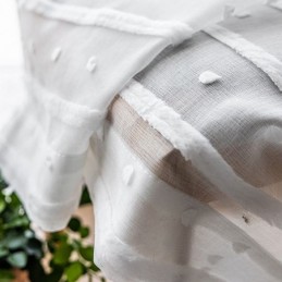 Tenda Bianca Trasparente, Tenda Su Misura, Tende In Tulle Ricamato Per Soggiorno