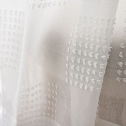 Tenda Nordica Trasparente Su Misura, In Tulle Goffrato, Per Soggiorno E Camera Da Letto