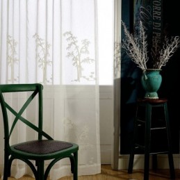 Tenda Trasparente Classica Su Misura, Tende In Tulle Ricamato Di Bambù Per Soggiorno