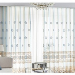 Tenda Di Lusso In Tulle Ricamato Su Misura, Tenda In Voile Trasparente Per Soggiorno