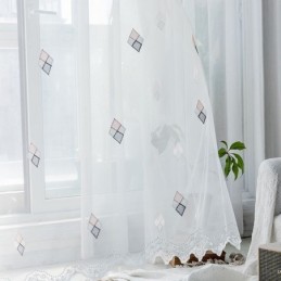Tenda Ricamata Di Alta Qualità, Su Misura, Per Arredamento Casa, Soggiorno, Camera Da Letto
