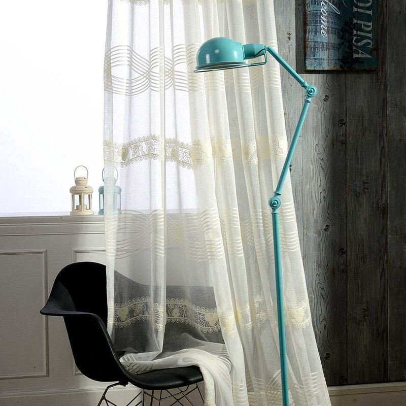 Tenda Trasparente Ricamata Su Misura, Tenda Minimalista Classica In Voile Per Soggiorno E Camera Da Letto