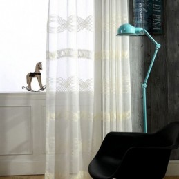 Tenda Trasparente Ricamata Su Misura, Tenda Minimalista Classica In Voile Per Soggiorno E Camera Da Letto