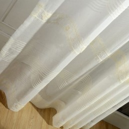 Tenda Trasparente Ricamata Su Misura, Tenda Minimalista Classica In Voile Per Soggiorno E Camera Da Letto