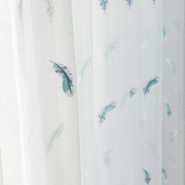 Tenda Trasparente Ricamata Con Piume, Su Misura, Minimalista, Traspirante, Per Soggiorno, Camera Da Letto