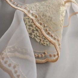 Delicata Tenda Trasparente Su Misura, Tende In Tulle Ricamato Per Soggiorno