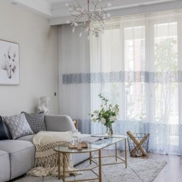 Tenda Trasparente Traspirante Su Misura, Tenda Decorativa Europea In Tulle E Voile Per Soggiorno