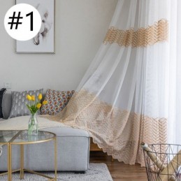 Tenda Trasparente Traspirante Su Misura, Tenda Decorativa Europea In Tulle E Voile Per Soggiorno