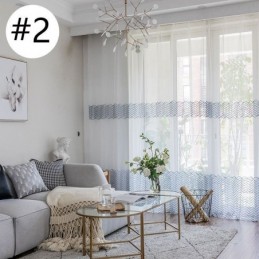 Tenda Trasparente Traspirante Su Misura, Tenda Decorativa Europea In Tulle E Voile Per Soggiorno