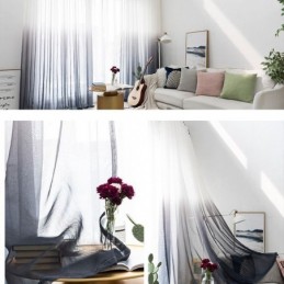 Tende Trasparenti Sfumate, Tende Trasparenti In Voile, Tende Su Misura Per La Decorazione Della Casa