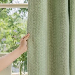 Tende Oscuranti Jacquard A Foglie Per Il Soggiorno