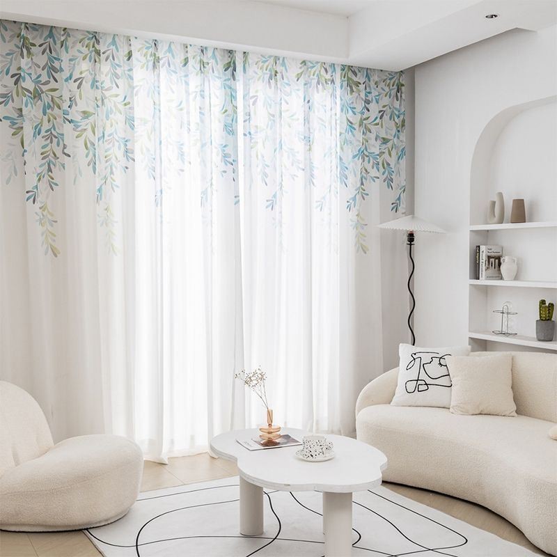 Tenda In Voile Con Motivo A Vite, Su Misura, Stampata, Per Soggiorno, Camera Da Letto