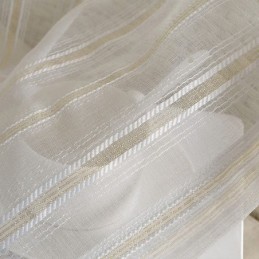 Tenda Nordica Trasparente Su Misura, A Righe In Tulle Per Soggiorno E Camera Da Letto