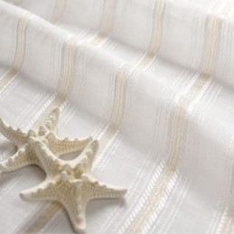 Tenda Nordica Trasparente Su Misura, A Righe In Tulle Per Soggiorno E Camera Da Letto