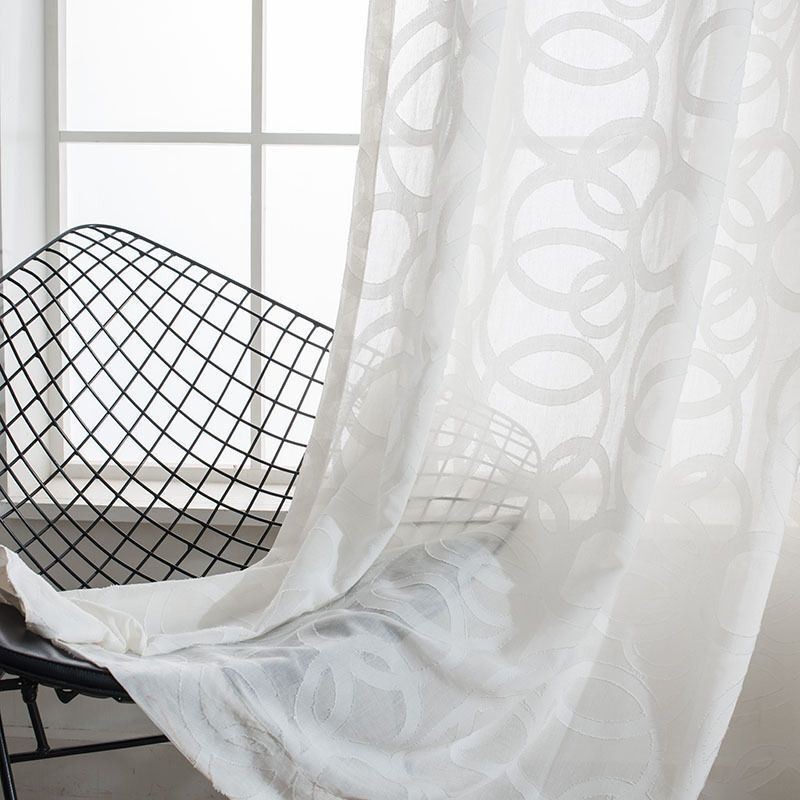 Tende In Tulle Bianco, Moderne Tende Trasparenti In Voile, Su Misura Per Soggiorno E Camera Da Letto