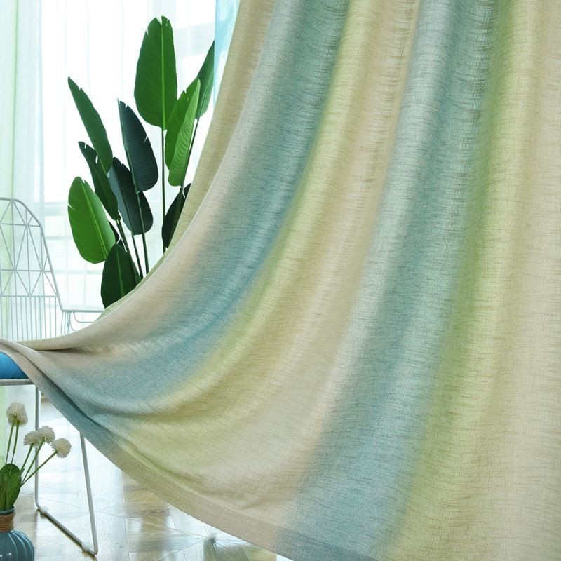 Tenda Semi-Oscurante Semplice Su Misura, Con Strisce Colorate Stampate, Per Soggiorno