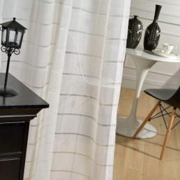 Tenda Trasparente Jacquard Geometrica Su Misura, Tenda Di Lusso In Tulle Per Soggiorno E Camera Da Letto