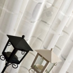 Tenda Trasparente Jacquard Geometrica Su Misura, Tenda Di Lusso In Tulle Per Soggiorno E Camera Da Letto