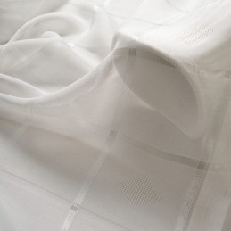 Tenda Trasparente Jacquard Geometrica Su Misura, Tenda Di Lusso In Tulle Per Soggiorno E Camera Da Letto