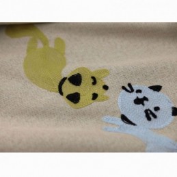 Tenda Oscurante Contemporanea Max Su Misura Con Ricamo Gatto Sorridente Per Camera Da Letto
