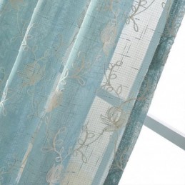 Tende In Voile Ricamate Con Motivi Vegetali, Per Soggiorno, Camera Da Letto, Tenda Su Misura