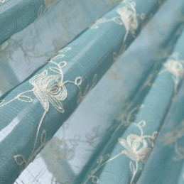 Tende In Voile Ricamate Con Motivi Vegetali, Per Soggiorno, Camera Da Letto, Tenda Su Misura