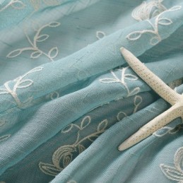 Tende In Voile Ricamate Con Motivi Vegetali, Per Soggiorno, Camera Da Letto, Tenda Su Misura