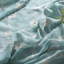 Tende In Voile Ricamate Con Motivi Vegetali, Per Soggiorno, Camera Da Letto, Tenda Su Misura